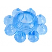Голубая гелевая насадка-цветок - Toyfa Basic - в Раменском купить с доставкой