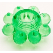 Зеленое эрекционное кольцо-цветок - Toyfa Basic - в Раменском купить с доставкой