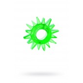 Зеленое эрекционное кольцо-солнце - Toyfa Basic - в Раменском купить с доставкой