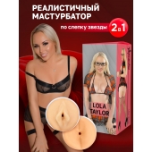 Двусторонний мастурбатор Lola Taylor - 22 см. - ФлешНаш - в Раменском купить с доставкой