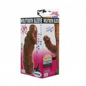 Коричневая насадка на пенис Wolftooth Sleeve - 13 см. - Baile - в Раменском купить с доставкой