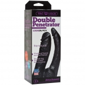 Черная насадка-фаллоимитатор для двойной стимуляции Double Penetrator - 16 см. - Doc Johnson - купить с доставкой в Раменском