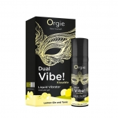 Съедобный жидкий вибратор Dual Vibe! со вкусом лимонного джина с тоником - 15 мл. - ORGIE - купить с доставкой в Раменском