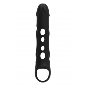 Черная насадка-удлинитель Vibrating Extender With Remote с вибрацией - Dream Toys - в Раменском купить с доставкой