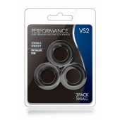 Набор из 3 черных эрекционных колец Black Small Penis Rings - Blush Novelties - в Раменском купить с доставкой