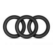 Набор из 3 черных эрекционных колец Black Small Penis Rings - Blush Novelties - в Раменском купить с доставкой