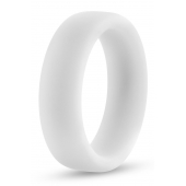 Белое люминесцентное эрекционное кольцо Silicone Glo Cock Ring - Blush Novelties - в Раменском купить с доставкой