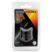 Черное эрекционное кольцо на мошонку Beef Ball Stretcher Snug X Long - Blush Novelties - в Раменском купить с доставкой