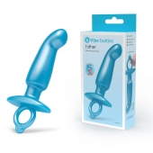 Голубая анальная пробка для массажа простаты Hither Silicone Prostate Plug - 14,3 см. - b-Vibe - в Раменском купить с доставкой