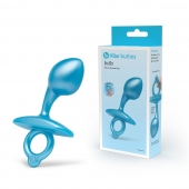 Голубая анальная пробка для массажа простаты Bulb Silicone Prostate Plug - 10,7 см. - b-Vibe - в Раменском купить с доставкой