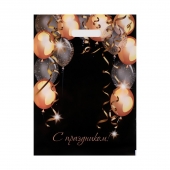 Пакет с вырубной ручкой и принтом в виде шариков (30х40 см) - Сима-Ленд - купить с доставкой в Раменском