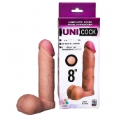 Фаллическая насадка для страпона UNICOCK 8  - 20 см. - LOVETOY (А-Полимер) - купить с доставкой в Раменском
