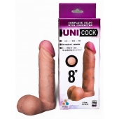 Фаллическая насадка для страпона UNICOCK 8  - 20 см. - LOVETOY (А-Полимер) - купить с доставкой в Раменском