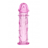 Розовая насадка фаллической формы - 12,5 см. - A-toys - в Раменском купить с доставкой