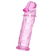 Розовая насадка фаллической формы - 12,5 см. - A-toys - в Раменском купить с доставкой