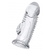 Прозрачная насадка на пенис с шипиками и коготком - 13,5 см. - A-toys - в Раменском купить с доставкой
