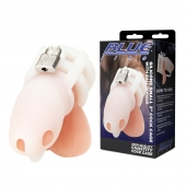 Белая клетка для пениса Silicone Small 2 in Cock Cage With Ball Divider - BlueLine - купить с доставкой в Раменском