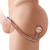 Кольцо на пенис с анальным стимулятором Stainless Steel Anal Hook   Cock Ring - BlueLine - в Раменском купить с доставкой