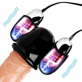 Черная стимулирующая насадка для головки полового члена Multi Speed Vibrating Penis Head Teaser - XR Brands - в Раменском купить с доставкой