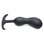 Черный массажер простаты с утяжелителями Premium Silicone Weighted Prostate Plug Large - 18,8 см. - XR Brands - в Раменском купить с доставкой