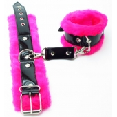 Оковы на ноги с розовым мехом BDSM Light - БДСМ Арсенал - купить с доставкой в Раменском