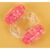 Прозрачное виброкольцо с двумя вибропульками - Toyfa Basic - в Раменском купить с доставкой