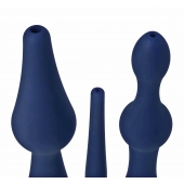 Набор из 3 универсальных насадок для анального душа Universal 3 Piece Silicone Enema Attachment Set - XR Brands - купить с доставкой в Раменском