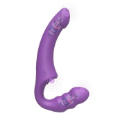 Фиолетовый безремневой страпон Straples Strap-On Dildo - Erokay - купить с доставкой в Раменском