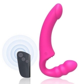 Розовый безремневой страпон Straples Strap-On Dildo - Erokay - купить с доставкой в Раменском
