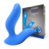 Синий вибромассажер простаты 3,5’’ Curve P-spot Massager - 12 см. - Erokay - в Раменском купить с доставкой