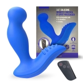 Синий вибромассажер простаты 3,5’’ Remote Control P-spot Massager - 12,5 см. - Erokay - в Раменском купить с доставкой
