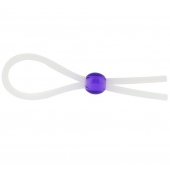 Прозрачное лассо с фиолетовой бусиной SILICONE COCK RING WITH BEAD LAVENDER - NMC - в Раменском купить с доставкой