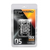 Прозрачная насадка с капельками STAY HARD COCK SLEEVE 05 CLEAR - Blush Novelties - в Раменском купить с доставкой
