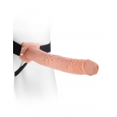 Фаллопротез телесного цвета Hollow Strap-On - 29 см. - Pipedream - купить с доставкой в Раменском