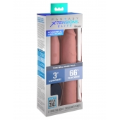 Телесная вибронасадка на член 3  Vibrating Mega X-tension with Remote - 22,9 см. - Pipedream - в Раменском купить с доставкой