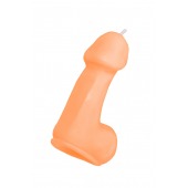 Оранжевая свеча в форме пениса - 47 гр. - Pecado - купить с доставкой в Раменском