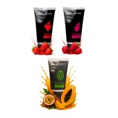 Набор из 3 съедобных лубрикантов JUJU (клубника, малина, тропические фрукты) - JuJu - купить с доставкой в Раменском