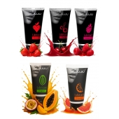 Набор из 5 съедобных лубрикантов JUJU (клубника, малина, тропические фрукты, вишня, грейпфрут) - JuJu - купить с доставкой в Раменском