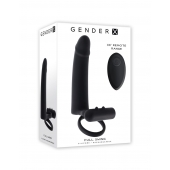 Черная вибронасадка для двойного проникновения Full Swing - Gender X - купить с доставкой в Раменском