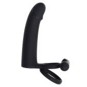 Черная вибронасадка для двойного проникновения Full Swing - Gender X - купить с доставкой в Раменском