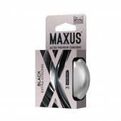 Черные утолщенные презервативы MAXUS Extra Strong с железным кейсом - 3 шт. - Maxus - купить с доставкой в Раменском
