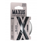 Черные утолщенные презервативы MAXUS Extra Strong с железным кейсом - 3 шт. - Maxus - купить с доставкой в Раменском