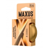 Точечные презервативы MAXUS 2000 Amazing Dots с железным кейсом - 3 шт. - Maxus - купить с доставкой в Раменском
