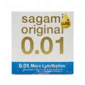 Увлажнённый презерватив Sagami Original 0.01 Extra Lub - 1 шт. - Sagami - купить с доставкой в Раменском