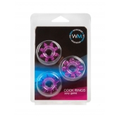 Набор из 3 лиловых эрекционных колец различной формы - Erowoman-Eroman - в Раменском купить с доставкой