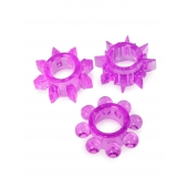 Набор из 3 лиловых эрекционных колец различной формы - Erowoman-Eroman - в Раменском купить с доставкой