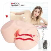 Мастурбатор-полуторс с двойным слоем материала и вибрацией Jenny Onahole Real Vagina - KOKOS - в Раменском купить с доставкой