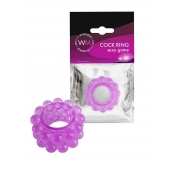 Лиловое эрекционное кольцо с 2 рядами стимулирующих шариков - Erowoman-Eroman - в Раменском купить с доставкой
