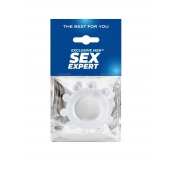 Прозрачное эрекционное кольцо со стимулирующими шариками - Sex Expert - в Раменском купить с доставкой