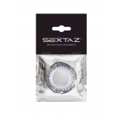 Эластичное эрекционное колечко с черными «ресничками» - Sextaz - в Раменском купить с доставкой